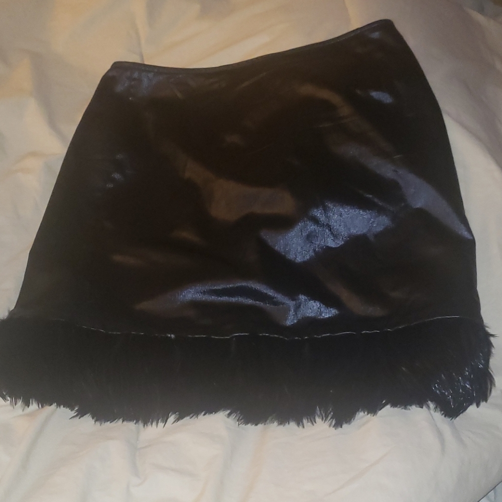 Cache Shimmery Skirt With Feathers - image 5